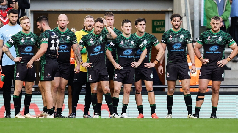 Irish players pictured at the delayed 2022 World Cup in England