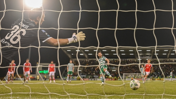 Richie Towell scores from the penalty spot to secure the points