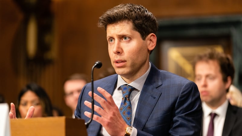 Sam Altman, chief executive officer and co-founder of OpenAI, speaks during the Senate Judiciary Subcommittee hearing in Washington