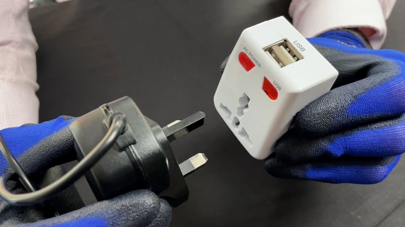 One of the travel adapters recalled after testing by the Competition and Consumer Protection Commission