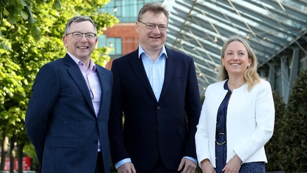 Alan Merriman, Elkstone founder, Nick Ashmore from ISIF and Orla O'Gorman, Advisory Board Member at Elkstone