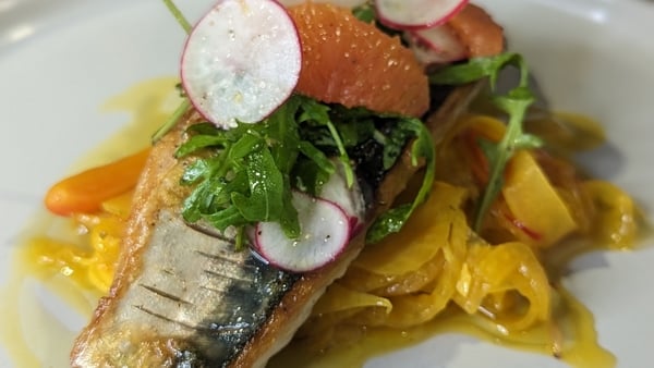 Derry Clarke's seared mackerel, escabeche of vegetables, radish and orange salad: Today