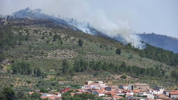 Up to 260 firefighters and 165 soldiers were fighting the blaze, authorities said