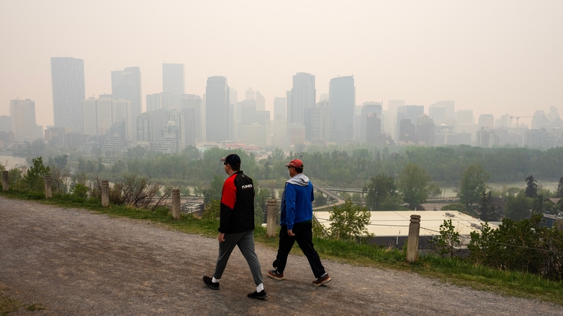 Smoke from wildfires covers downtown Calgary