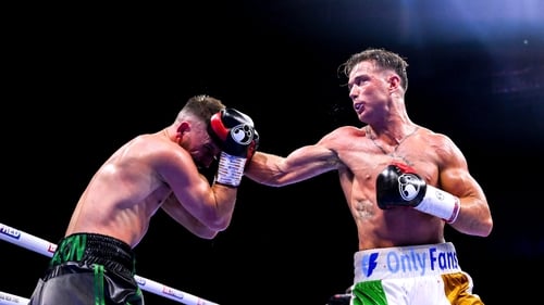 Paddy Donovan (R) lost the world title eliminator in March by disqualification
