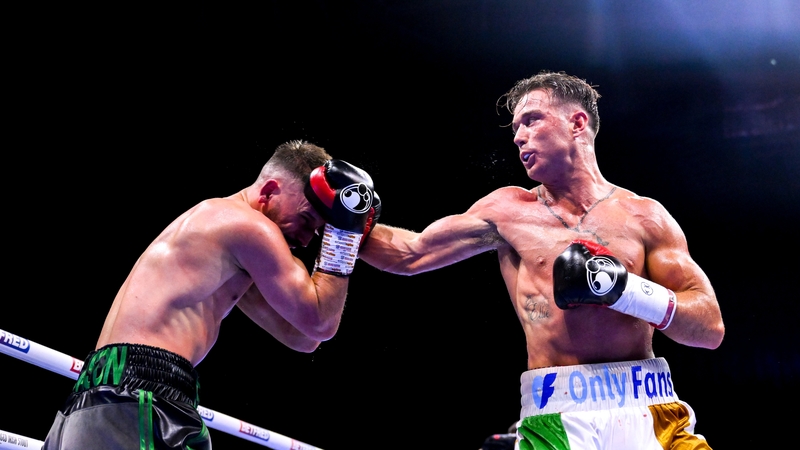 Paddy Donovan (R) lost the world title eliminator in March by disqualification