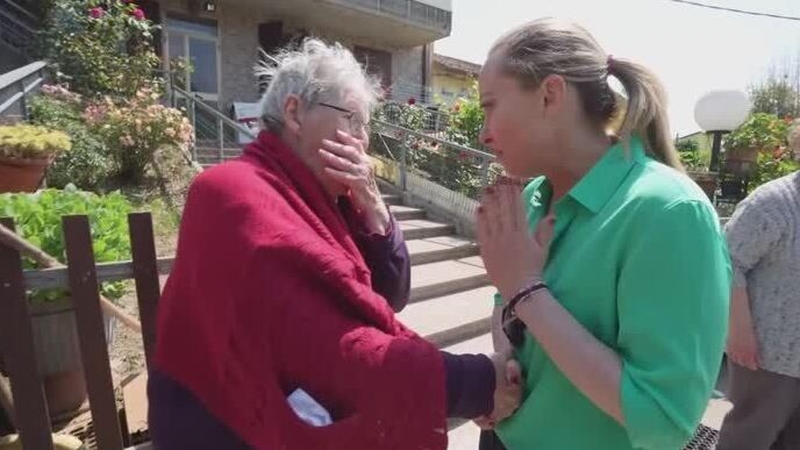 Giorgia Meloni toured towns in the Emilia-Romagna region, where the floods have killed 14 people