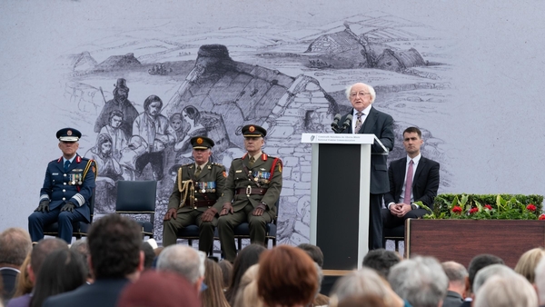 President Higgins said the parallels with the mass displacement caused by the famine 175 years ago must not be lost on us