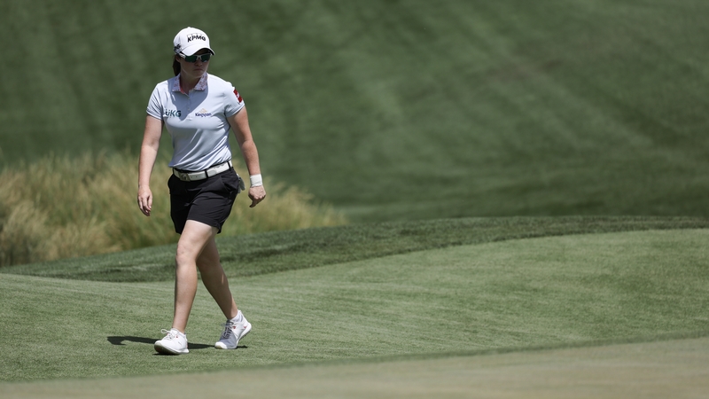 Leona Maguire assesses the second green during her opening match in Las Vegas