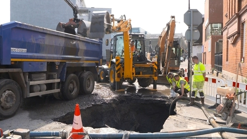 Uisce Éireann said repairs to the burst high-pressure water main have been completed