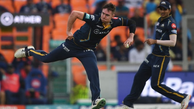 Josh Little in action for the Gujarat Titans in this year's IPL