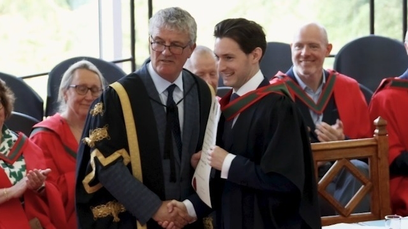 Paul O'Donovan at his UCC graduation ceremony