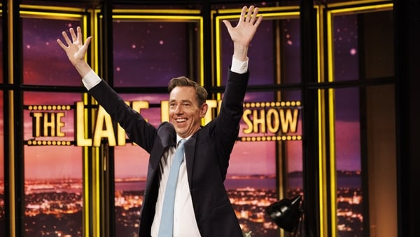 Ryan Tubridy welcomes the audience to The Late Late Show for the last time