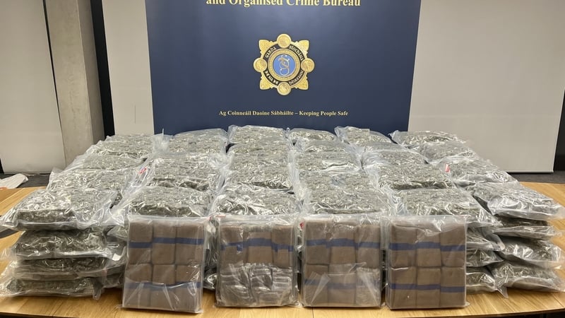 During the search 187kgs of cannabis herb and 30kgs of cannabis resin were seized