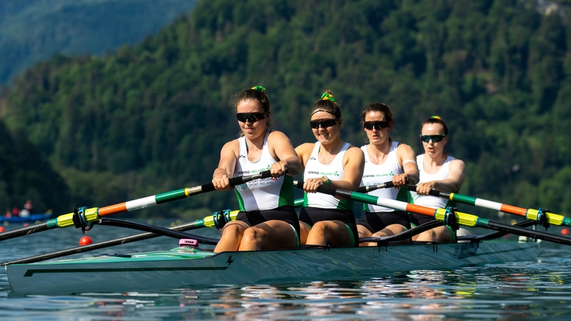 The Ireland team, from left, Aifric Keogh, Tara Hanlon, Fiona Murtagh and Eimear Lambe