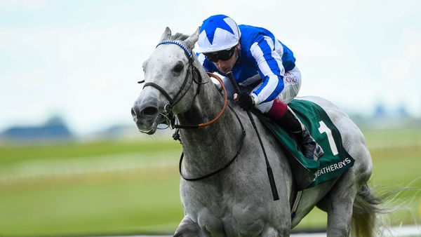 Art Power, with Oisin Murphy up, on their way to winning the Weatherbys Ireland Greenlands Stakes
