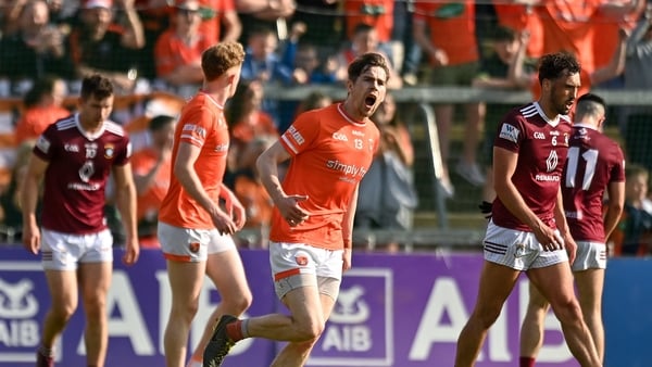 Andrew Murnin celebrates a late Armagh score