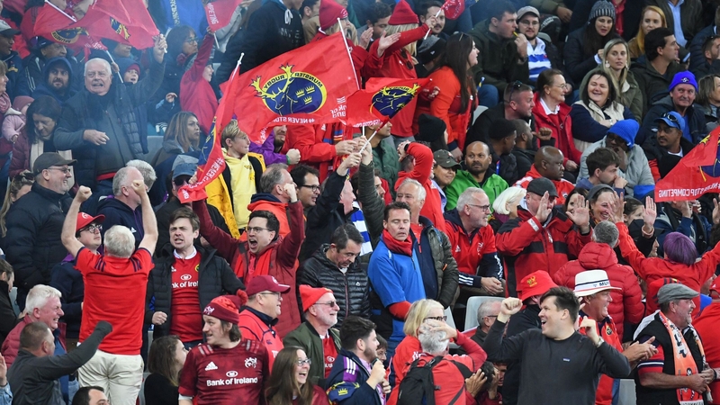 Munster fans celebrate a famous win