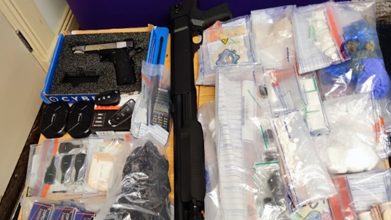 The drugs, cash and replica firearms were seized in Dublin's inner-city