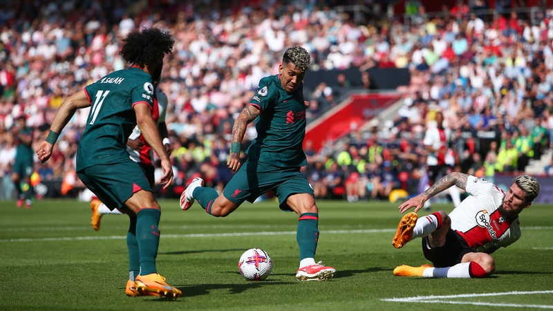 Roberto Firmino of Liverpool signs off with a goal