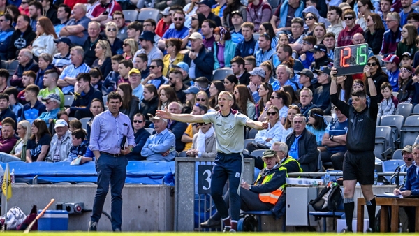 Galway manager Henry Shefflin remonstrates on the sideline during the draw with Dublin