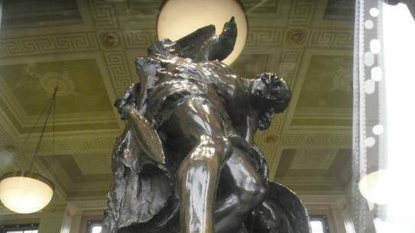 Oliver Sheppard's statue of Cú Chulainn in Dublin's GPO. Photo: An Post