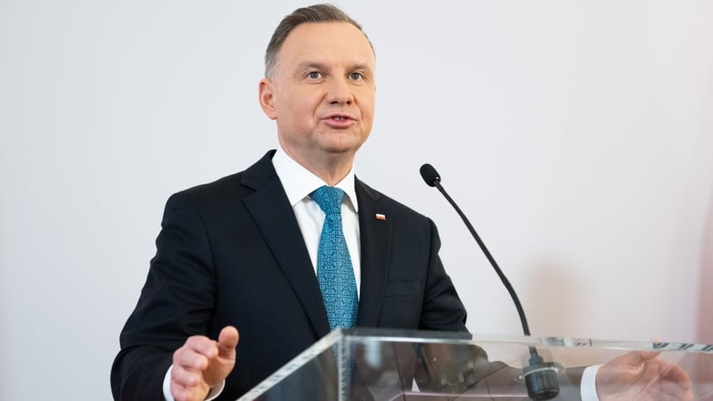 Mr Duda had originally pardoned the two politicians in 2015 (file image)