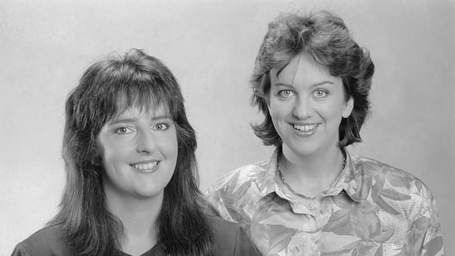 RTÉ Weather forecasters Evelyn Cusack and Joan Blackburn are pictured together in September 1988.