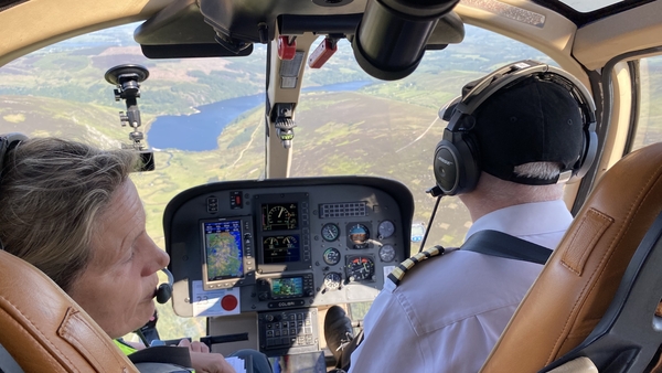 A National Parks and Wildlife Service surveillance flight above the Wicklow Mountains