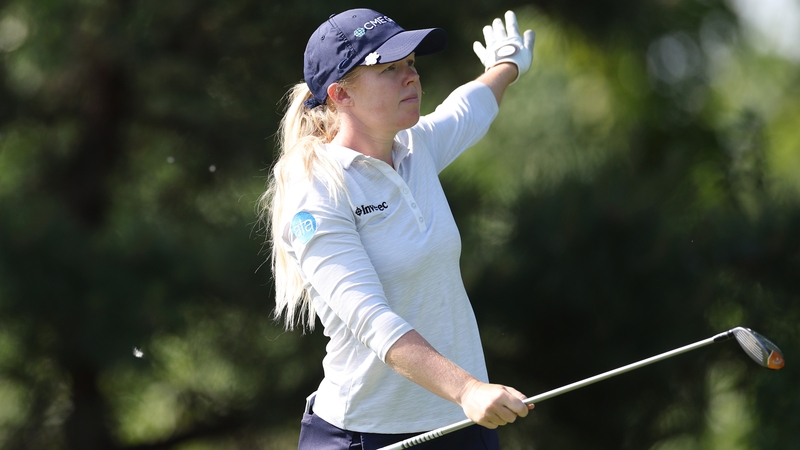 Stephanie Meadow is well placed at Liberty National