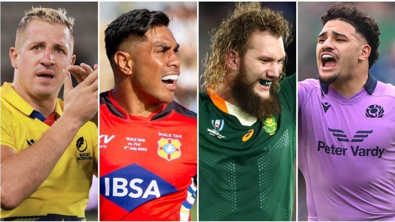 Romania's Mihai Macovei, Tonga's Malakai Fekitoa, South Africa's RG Snyman and Scotland's Sione Tuipulotu