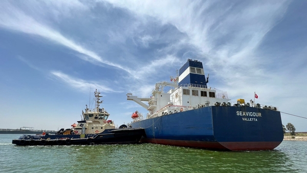 The Seavigour was moved by tugs and towed away