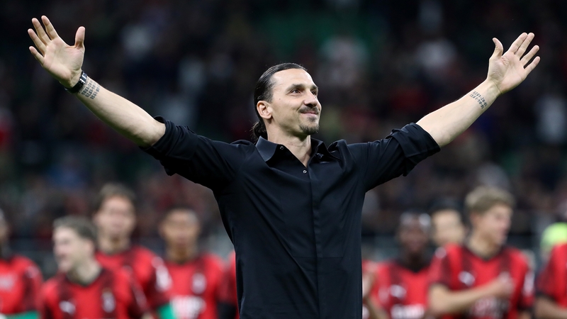 Ibrahimovic acknowledges AC Milan fans after the Verona game after confirming that his career is coming to a close