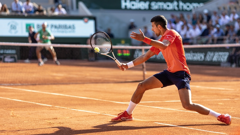 Novak Djokovic en route to winning the title in 2023