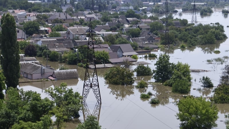 Widespread flooding hit the Kherson region after the dam was breached