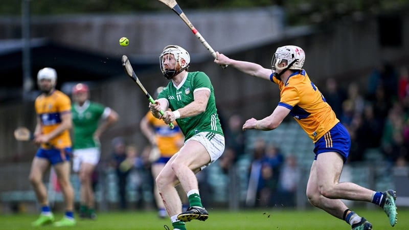 Clare's Adam Hogan attempts to block Limerick's Cian Lynch in April's championship meeting