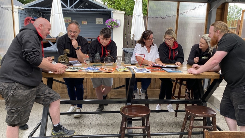 A group of members of the Faugheen 50 Road Racing Club and the Supporters Club