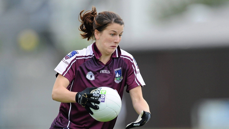 Niamh Fahey in championship action for Galway in 2011