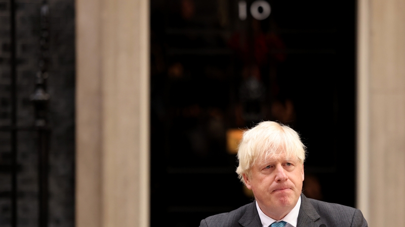Boris Johnson resigned as British prime minister last year (file pic)