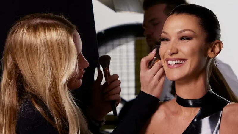 Hadid channels Nineties glamour in the new campaign.