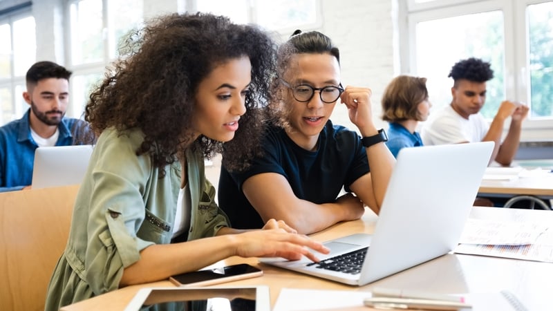 Half of students surveyed agreed that using AI tools to complete assignments and exams counts as cheating or plagiarism while one in five admitted using it for schoolwork. Photo: Getty Images