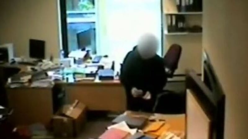 A still from the footage inside the accountant's office released by HMRC