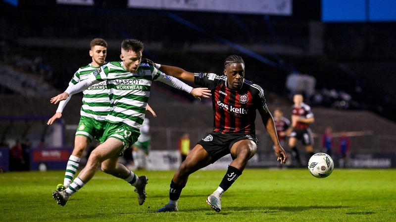 Shamrock Rovers beat Bohemians 2-0 in the first derby meeting of the season at Dalymount Park on 7 April