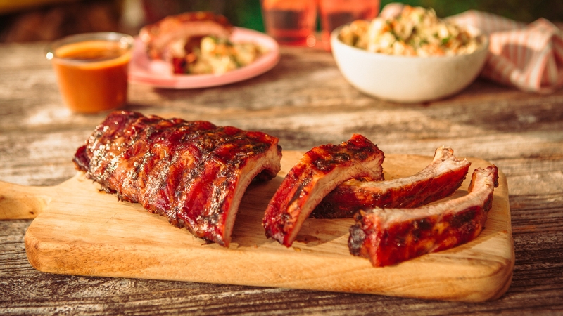 You can't beat barbecued ribs, especially when they're slathered with sticky homemade banana ketchup.