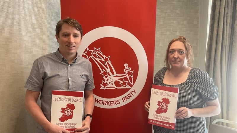 Garrett Greene, Assistant Professor at UCD and Caoimhe Garland of the Workers' Party