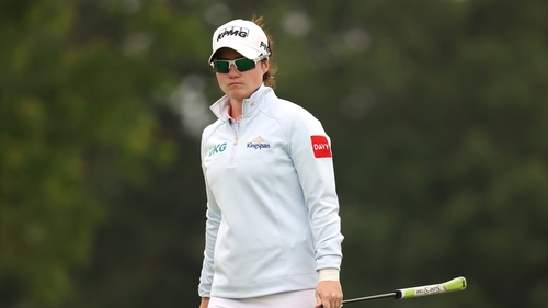 Leona Maguire pictured on the ninth green at Blythefield Country Club