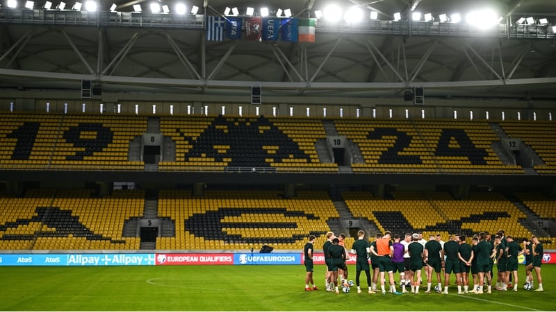 The Ireland team on the eve of the game