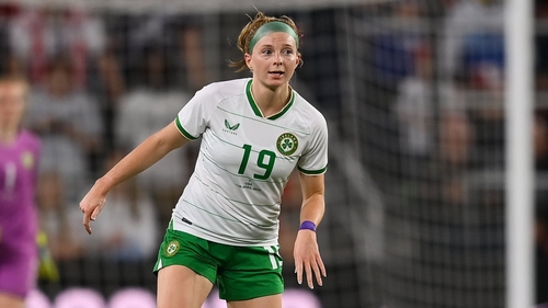 Hayley Nolan in action against the USA in April
