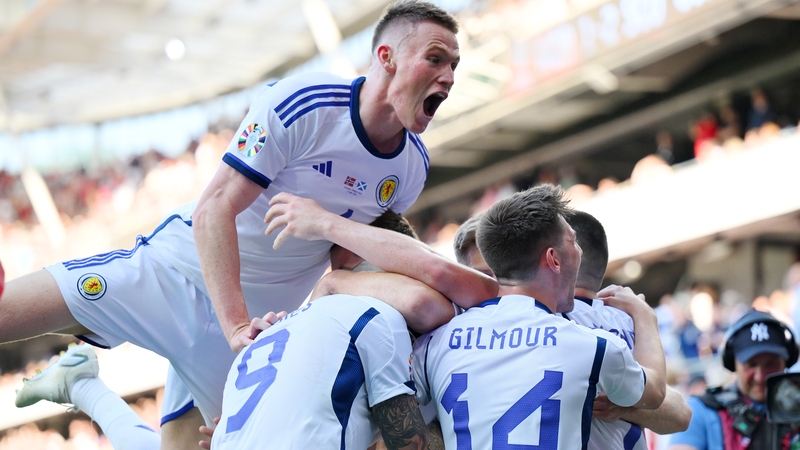 Scotland celebrate Kenny McLean's late winner