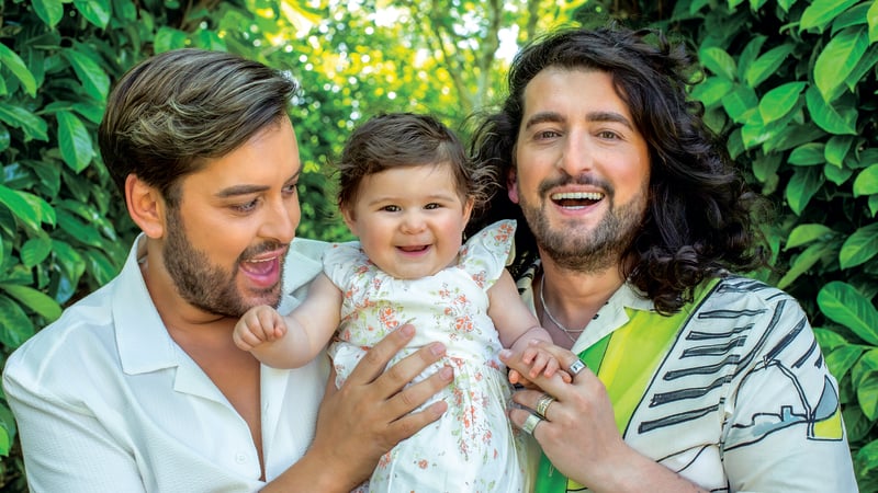 When their daughter Blake arrived nine months ago, Brian Dowling and Arthur Gourounlian realised their shared dream of starting a family.